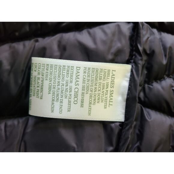 Tangerine Watercolor Down Filled Puffer Vest Black Multicolor Womens Small - Picture 4 of 6